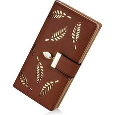 Sweet Cute Chocolate Women's Long Leaf Bifold Wallet - Brown