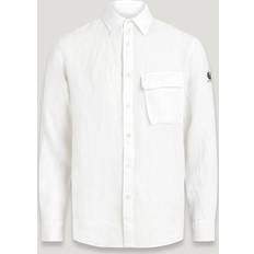 Belstaff Herren Hemden Belstaff Scale Hemd für Herren Garment Dyed Linen White White