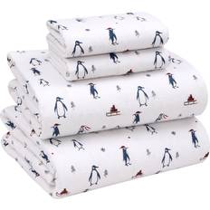 RUVANTI Flannel Queen Bed Sheet (259.08x228.6)