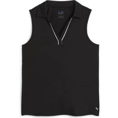 Puma Dame Pikéskjorter Puma Cloudspun Piped 2024 Dame Poloshirt Uden Ærmer Black