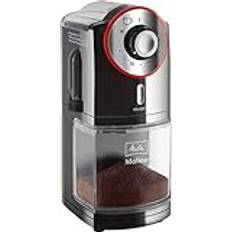 Melitta Molino Kaffeemühle, 1019-01, flache Mahlscheibe, Schwarz/Rot, CD