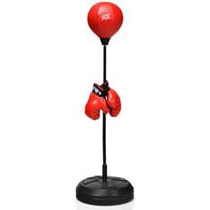 Costway Adjustable Height Punching Bag with Stand Plus Boxing Gloves for Both Adults and Kids