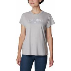 Columbia Dame T-skjorter Columbia T-shirt Graphique Casual Trek Femme Gris, CSC Tradition