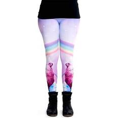 cosey Bedruckte Bunte Lama-Leggins Einheitsgröße Design Lama Dream