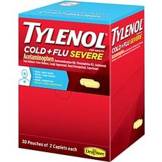 Cold + Flu Severe Acetaminophen 2/Pouch, Pouches/Box 64568 Caplet