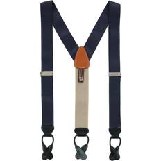 Trafalgar Men's Hudson Nylon Button End Suspenders Navy