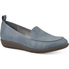 Loafers Cliffs Cliffs by White Mountain Women's Twiggy Moc Loafer Light Blue Grainy