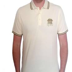 Men - Natural Polo Shirts Queen Crest Logo Polo Shirt Natural