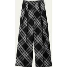 Burberry Bukser Burberry Vintage Check Wool Straight Pants -