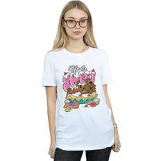 Boyfriend - Vrouw T-shirts Life Is Sweet Cotton Boyfriend T-Shirt White