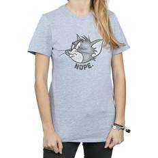 Boyfriend - Vrouw T-shirts Tom And Jerry Nope Face Boyfriend T-Shirt Grey