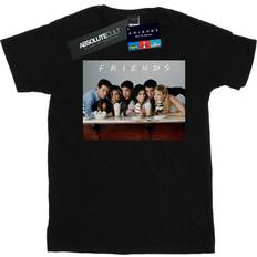 Friends Group Photo Milkshakes Cotton T-Shirt Black