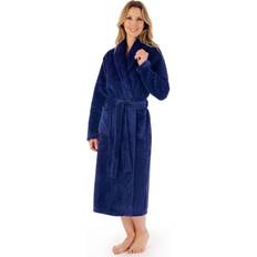 Slenderella Zig-Zag Pattern Housecoat Navy XXLarge