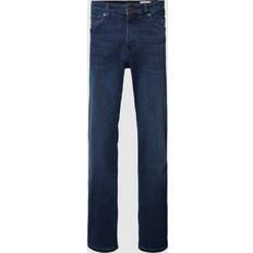 BOSS Regular-fit jeans in navy super-stretch denim Dark Blue