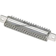 Harting D-SUB Pinliste 180 ° Poltal 37 Loddekop 1 stk