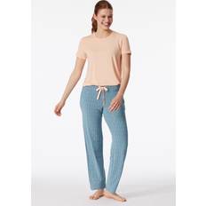 Modal Ropa de dormir Schiesser Mix Relax Schlafanzug-Hose, Seitentaschen, für Damen, blau