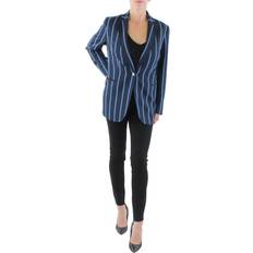 Stripes Blazers Anne Klein damjacka med långt slag hängsmycke avslappnad businessblazer, eyeliner/ögonskugga, 42, Eyeliner/ögonskugga