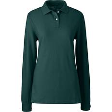 Lands' End 3XL Polo Shirts Lands' End School Uniform Women Long Sleeve Mesh Polo Shirt