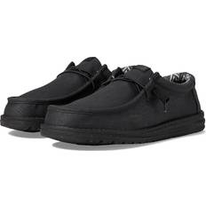 Hey Dude Men Shoes Hey Dude 'Wally Canvas' Classic Slip On Shoes Black