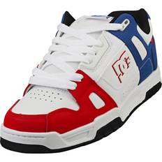 DC Shoes Stag Mens Skate Trainers in Red White Blue