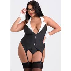 LoveHoney Fantasy Plus Size Boardroom Babe Secretary Bustier Costume