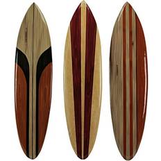 Interior Details Hand Carved Painted Wood Surfboard Beach