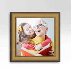 24x24 Gold Real Wood Picture 2 inches Photo Frame 9.4x9.4"