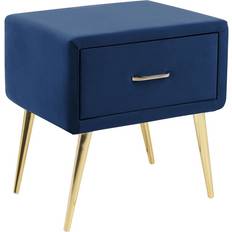 Gold Bedside Tables Beliani 1 Drawer Velvet Bedside Table