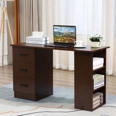 Rectangular - Red Writing Desks Homcom Computer with 3 Writing Desk