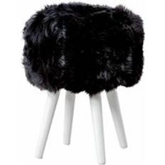 Native Native Natural Black Wood Seating Stool