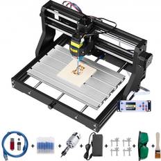 VEVOR 500 mW CNC 3018 DIY Graviermaschine Pro 300x180x45mm Engraving Machine 3 Achse Mini Lasergravierer mit GRBL Steuerkarte und Offline Controller