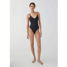 Mango Women Swimsuits Mango Tropic V-neck Swimsuit - Black