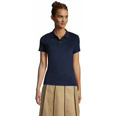 Lands' End XL Polo Shirts Lands' End Lands' End School Uniform Women's Short Sleeve Feminine Fit Interlock Polo Shirt Classic Navy