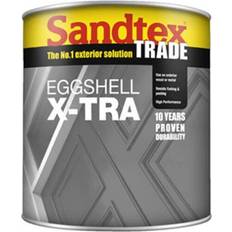 Sandtex Black - Outdoor Use Paint Sandtex Trade Exterior Eggshell X-Tra White Metal Paint, Wood Paint Black 1L