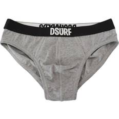 DSquared2 Tøj DSquared2 Gray DSURF Logo Cotton Stretch Men Brief Underwear IT5