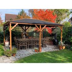 Dunster House 2.5m 2.5m Solid Wood Patio Gazebo