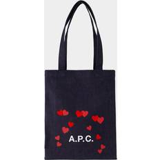 A.P.C. Fabric Tote Bags A.P.C. Lou Blondie Cabas Baumwolle Blau blue