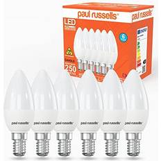 Paul Russells 25W LED 3W Candle E14 Warm White Bulb White 6