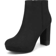 Dream Pairs DREAM PAIRS Women's Stomp Black High Heel Ankle Bootie BM