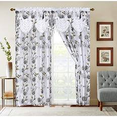 Flower Curtain Window Panel Set 55x84