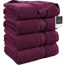 LANE LINEN Sheets Extra Bath Towel Red