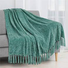 Turquoise Blankets PAVILIA Teal Green Throw Blanket Twin Size Blankets Turquoise (152.4x)