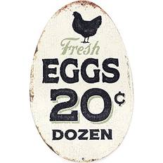 Open Road Brands Open Road Brands Rustic Fresh Eggs Metal Sign Farmhouse Chicken Wall Decor