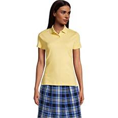 Tops Lands' End Lands' End School Uniform Women's Short Sleeve Feminine Fit Interlock Polo Shirt Maize