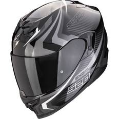 Motorradausrüstung Scorpion Exo-520 Evo Air Terra Helm, schwarz-weiss-silber, Größe