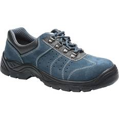 Blue Safety Shoes Portwest Steelite Perforated Suede Safety Trainers Blue