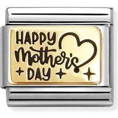 Nomination Composable Classic Link Happy Mother's Day Charm - Gold/Silver/Black