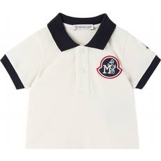 9-12M Polos Moncler Monogram Polo Shirt - Blanc