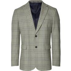 Grønne - Herre Dressjakker Chevalier Wiston Tweed Blazer Men Willow Green Checked