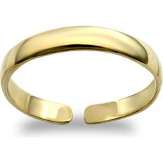 9k Rings Jewelco London Solid 9ct Gold D-Shape Band Toe Ring 2.5mm JTR003 One